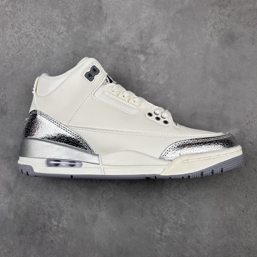 Air Jordan 3 Retro”Sail Metallic Silver” AJ3 CK9246-100