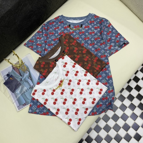 LV Monogram Cherry Print T-Shirt | Soft Cotton, Round Neck, Relaxed Fit 1 LV Monogram Cherry Print T-Shirt | Soft Cotton, Round Neck, Relaxed Fit