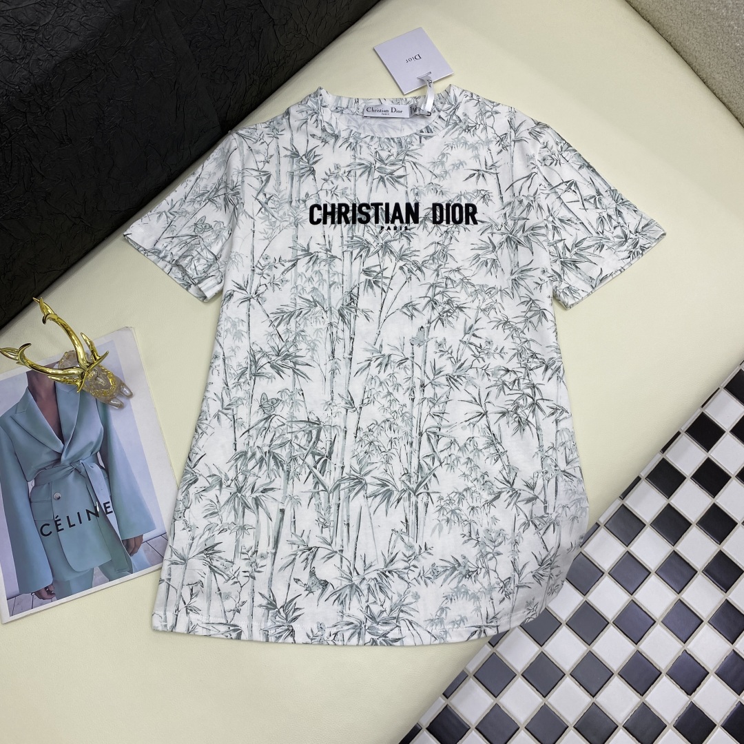 Christian Dior Floral Print Crew Neck T-Shirt - Soft Cotton Blend 5 cmp m1747110359871 2009