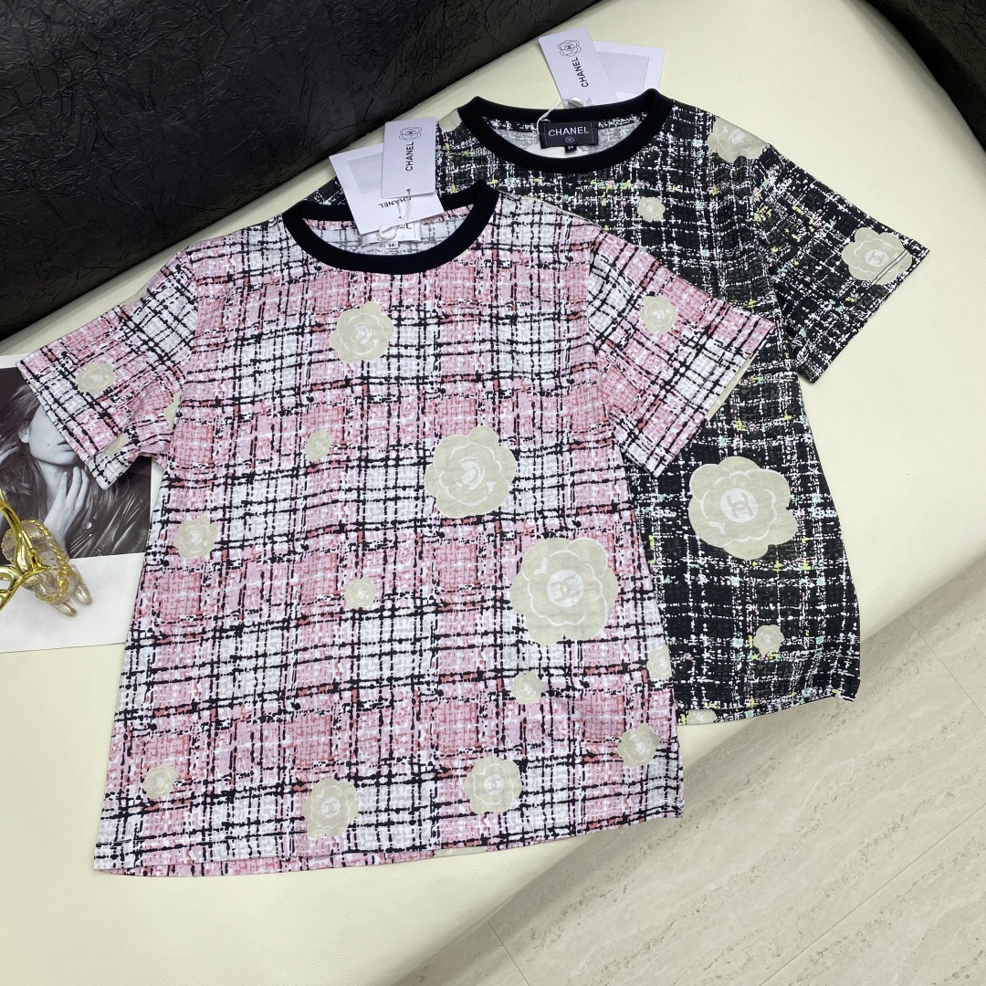 CH Women's Premium Cotton Blend Plaid T-Shirt - Soft, Comfortable Fit