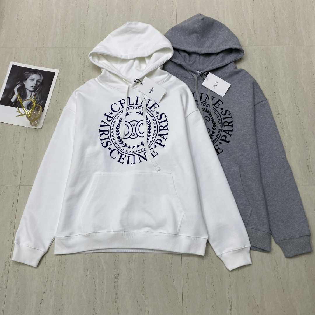 Celine Women's Cotton Fleece Hoodie - Relaxed Fit, Soft & Comfortable