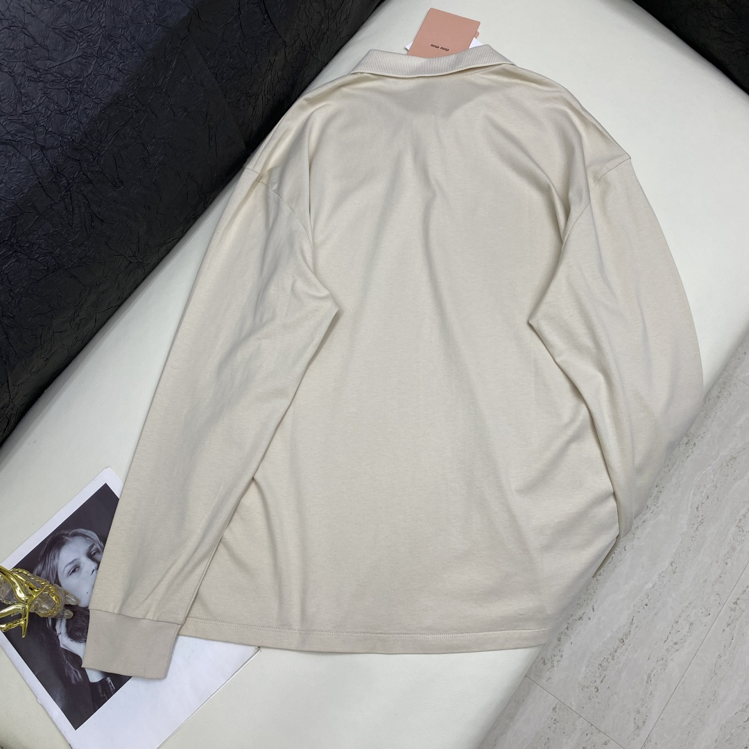 Miu Miu Cotton Blend Ribbed Polo Shirt and Skirt Set - Women's Co-ords 4 cmp m1760244432133 9406