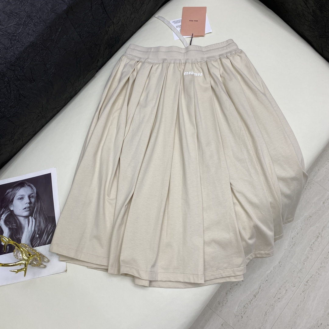 Miu Miu Cotton Blend Ribbed Polo Shirt and Skirt Set - Women's Co-ords 8 cmp m1760244432146 8467