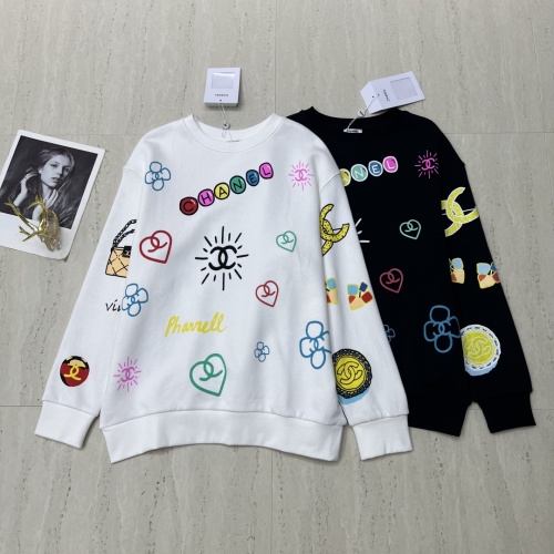 Chanel Women's Cotton Round Neck Printed Sweatshirt, Casual Loose Fit 1 Chanel Women's Cotton Round Neck Printed Sweatshirt, Casual Loose Fit
