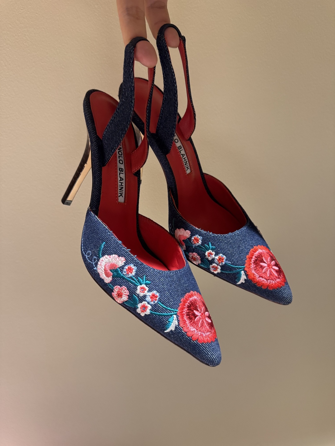 Manolo Blahnik’s Hand-Sewn Flower Embroidery Cowboy Heel Sandals in 25 New Colors