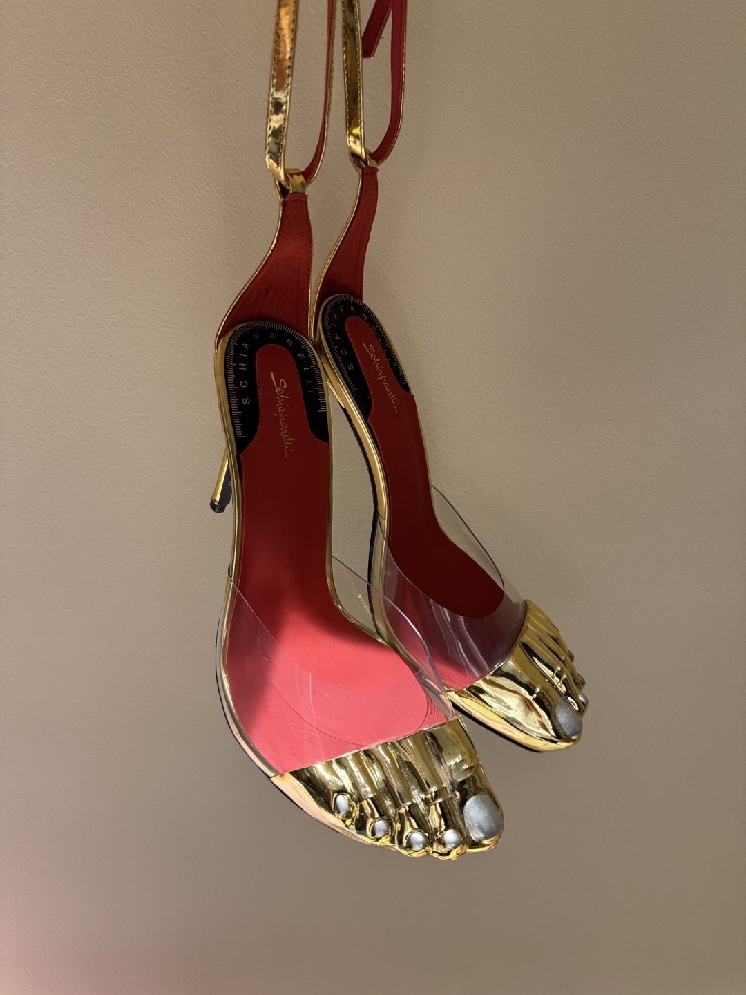 Schiaparelli FW24: Golden Toe Heels Steal the Show with Real Gold and Silver