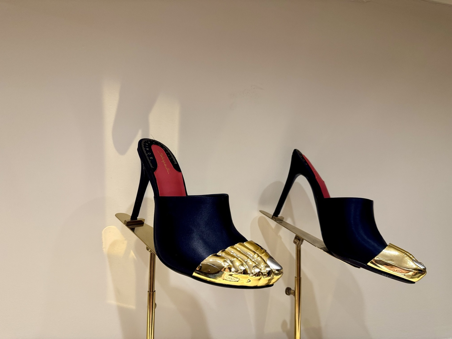 Schiaparelli FW24: Golden Toe Heels Steal the Show with Real Gold and Silver