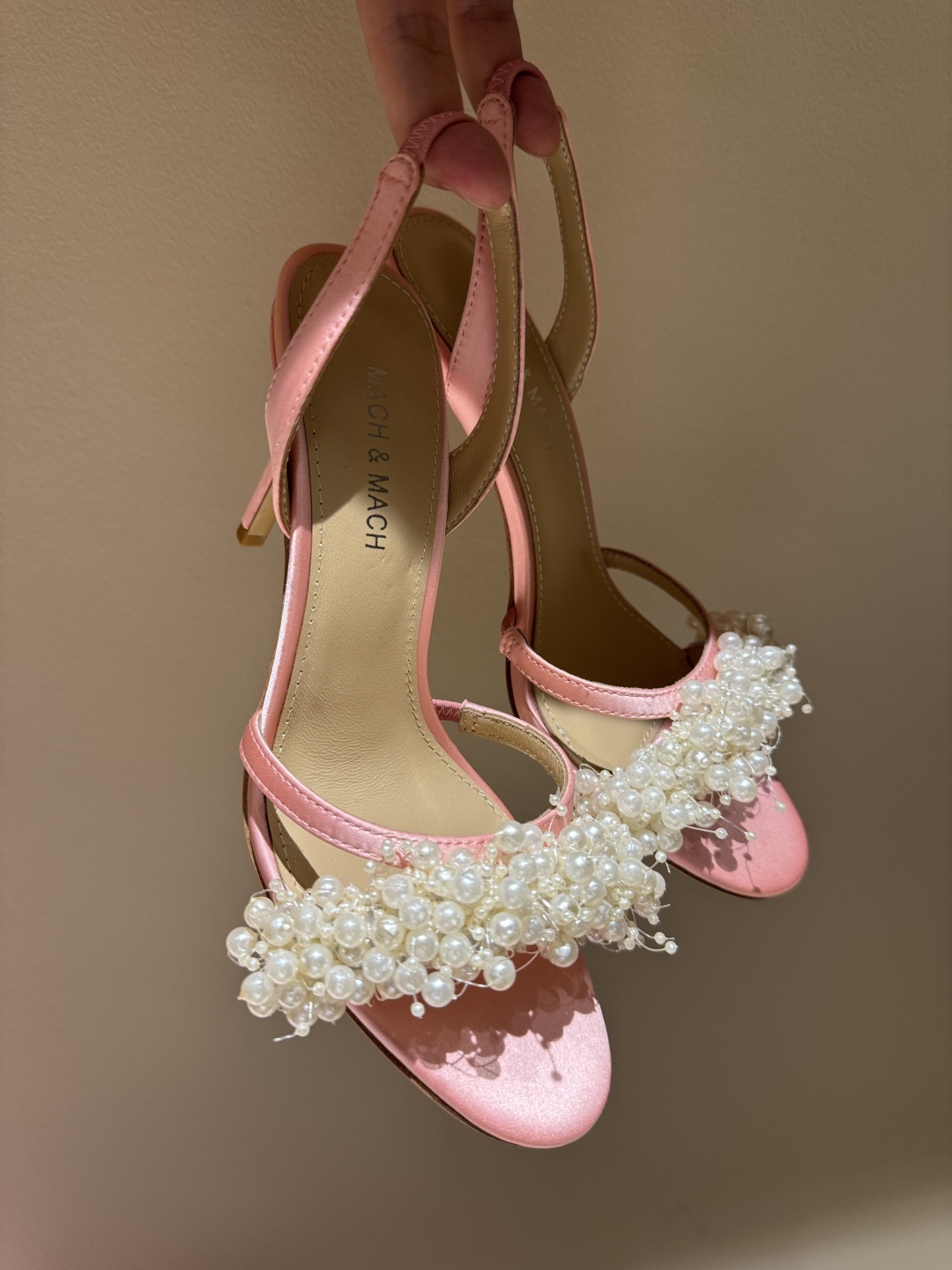 2025 Summer New Mach&Mach Pearl High Heel Shoes with Unique Design