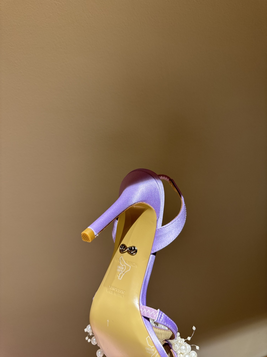 2025 Summer New Mach&Mach Pearl High Heel Shoes with Ringed Bands - 图片 8