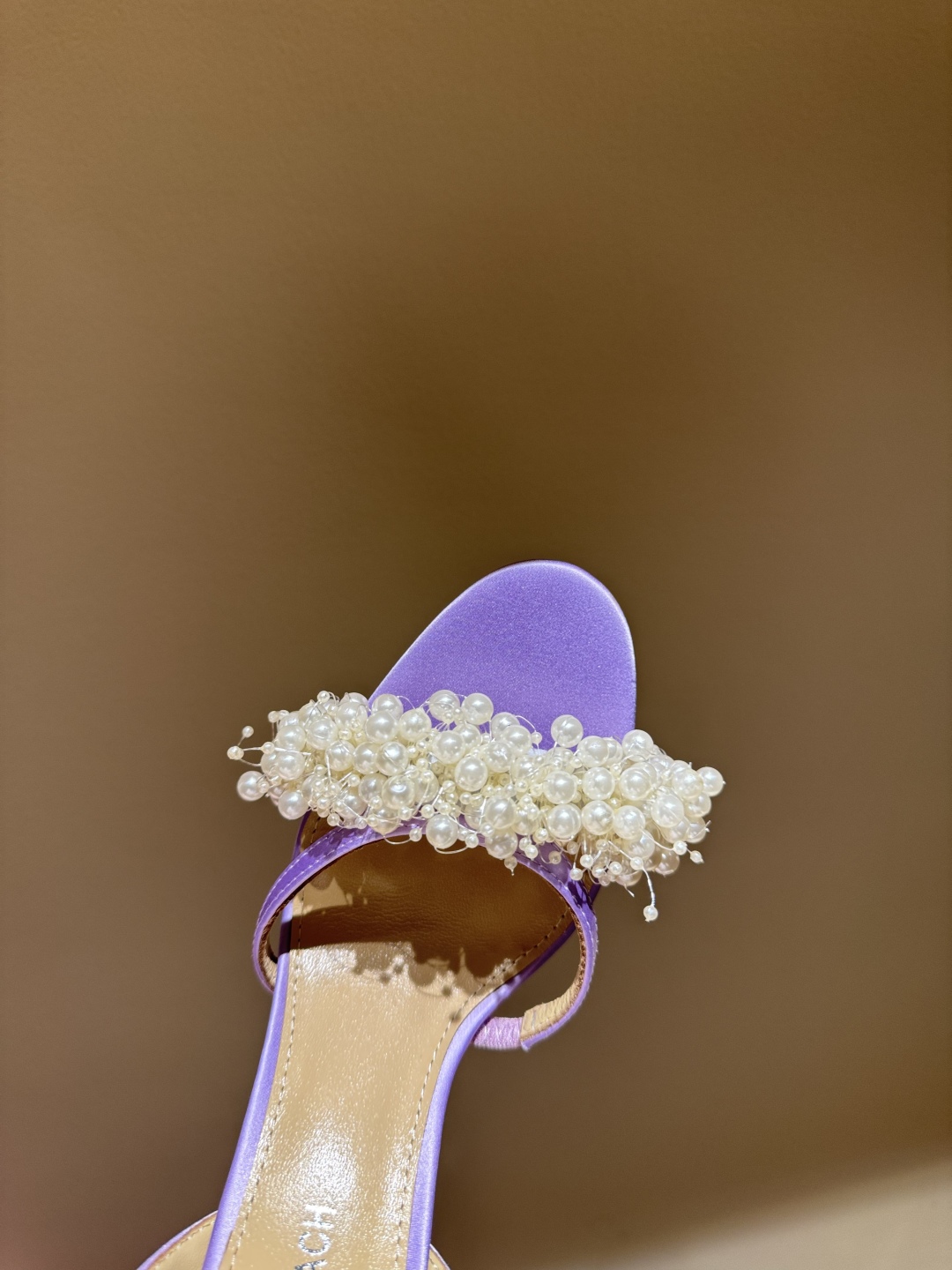 2025 Summer New Mach&Mach Pearl High Heel Shoes with Ringed Bands - 图片 5