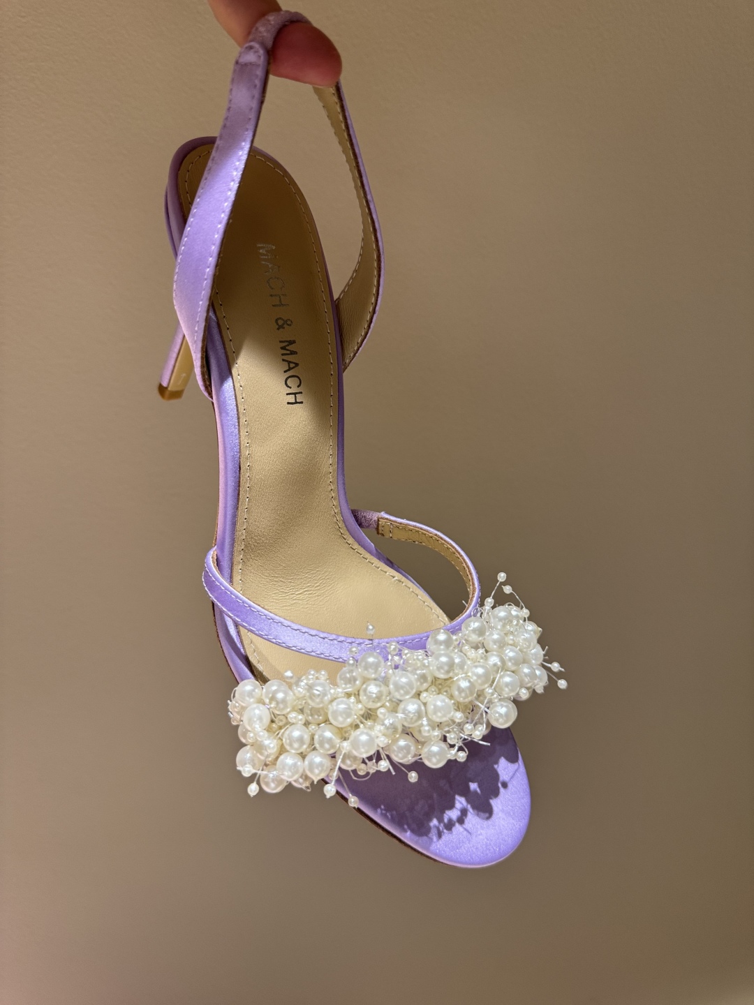 2025 Summer New Mach&Mach Pearl High Heel Shoes with Ringed Bands - 图片 9