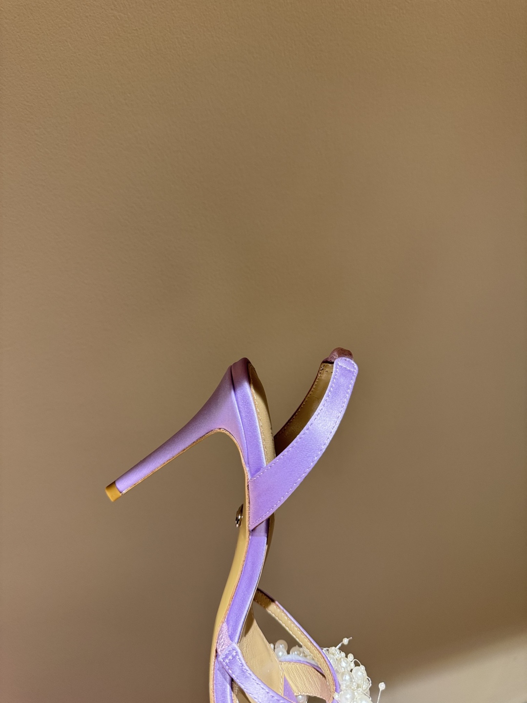 2025 Summer New Mach&Mach Pearl High Heel Shoes with Ringed Bands - 图片 7