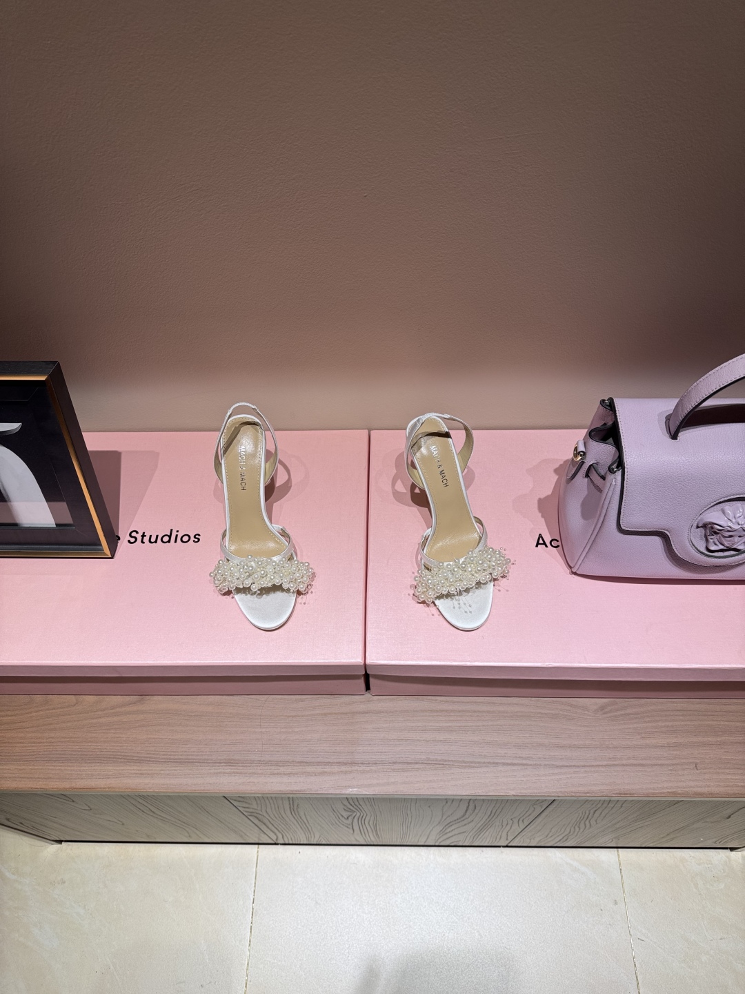 2025 Summer High Heel Shoes with Pearl Decoration for Princesses - 图片 3