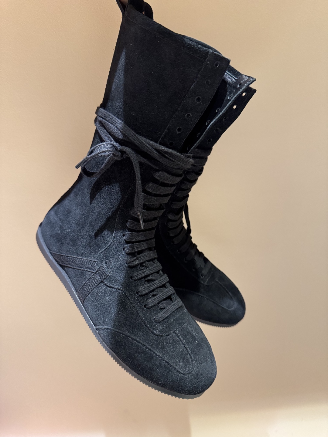 Ann Demeulemeester Fall Winter Boots: Sporty Elegance in Black, Size 35-40 - 图片 9