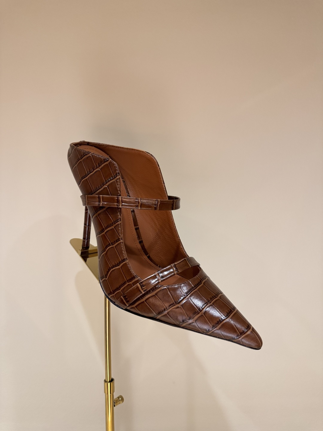 NO:924781,Stone pattern cowhide 5 colors, half-slip heels, high heels, cowhide19860909石头纹牛皮5色,半拖高跟鞋,high heels,cowhide,Women's Shoes