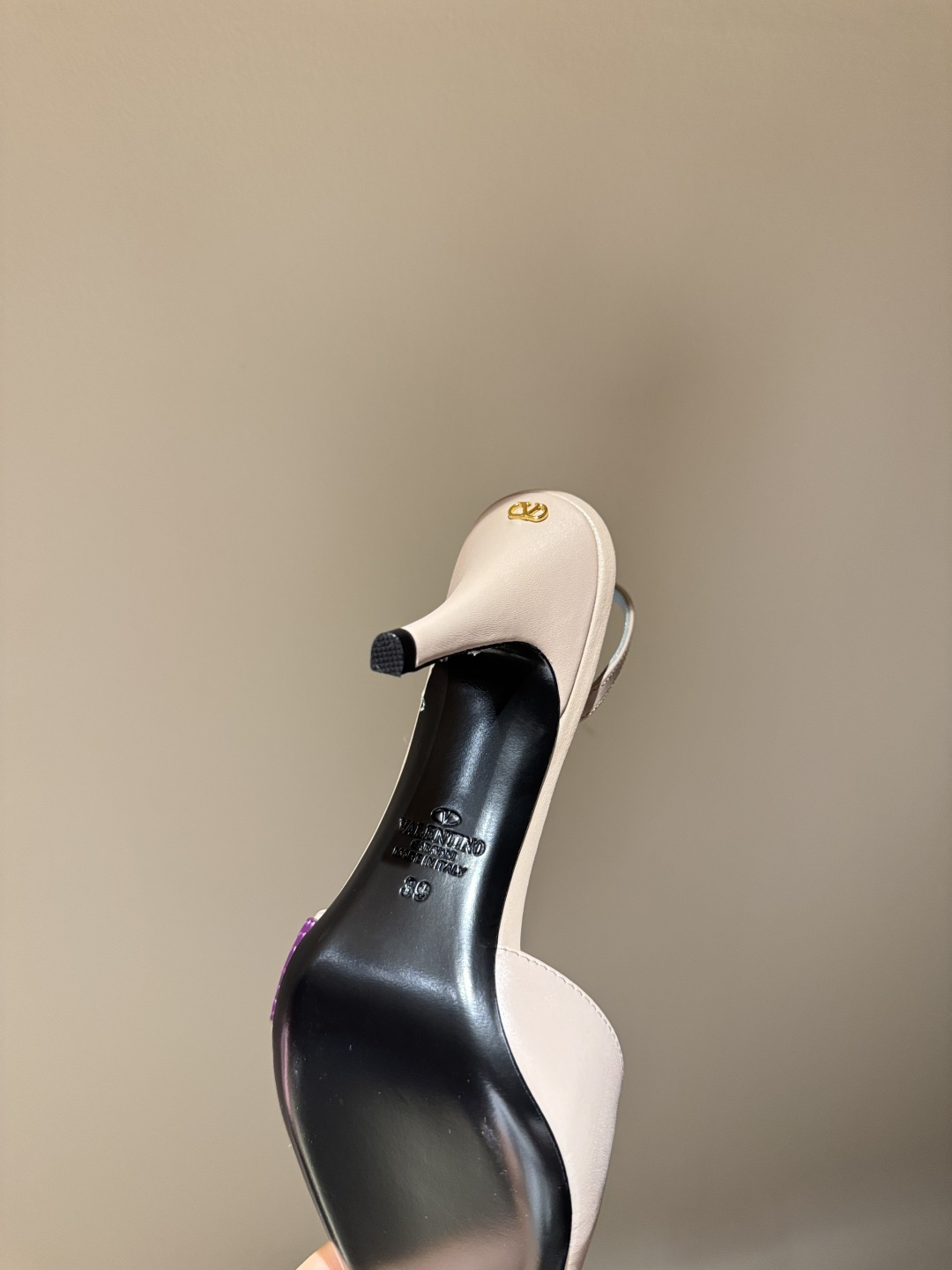Color-block Metallic Pointed Slingback Heels