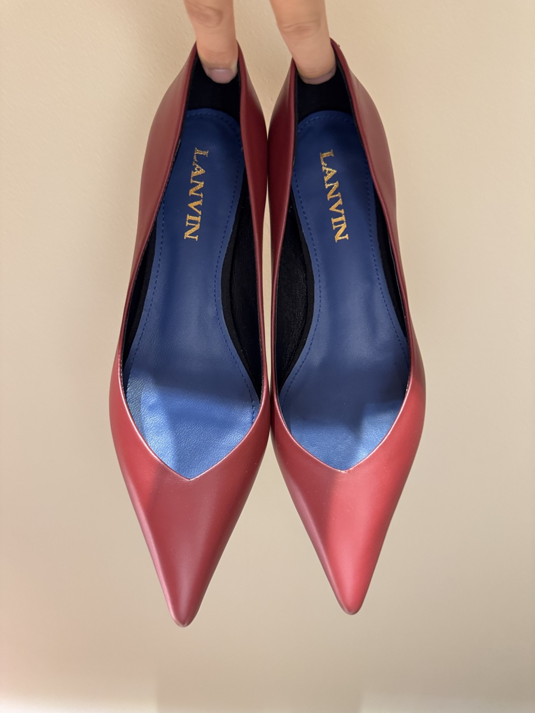 Lanvin Red Pointed-Toe Shoes