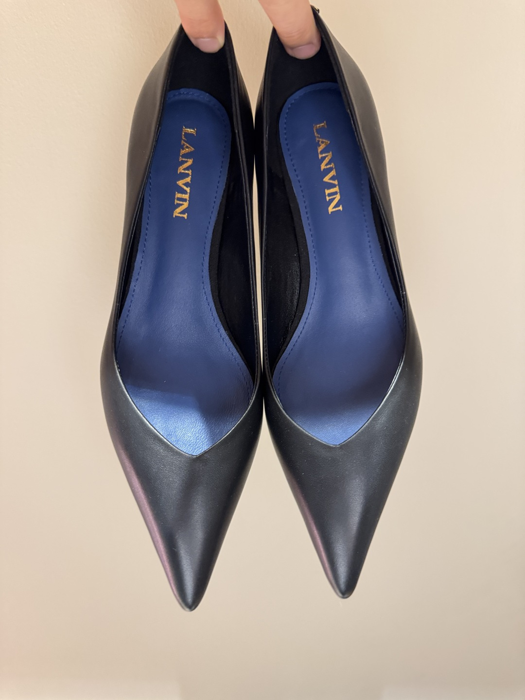 Lanvin Black Pointed-Toe Shoes