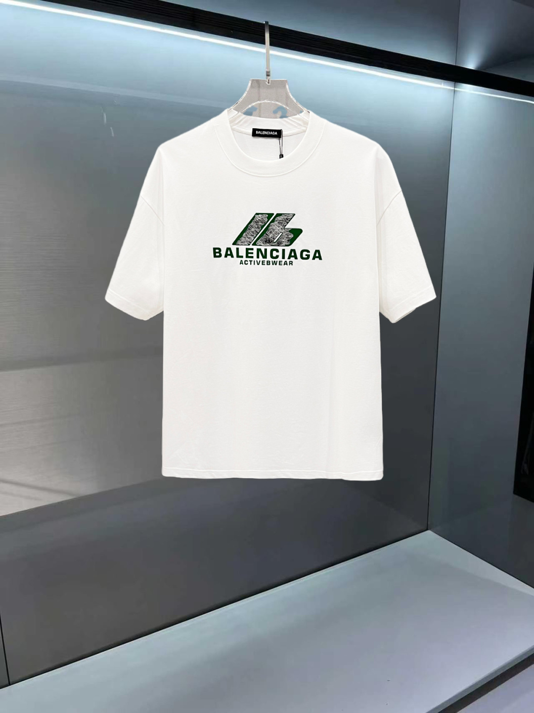 P95 🔥Logotipo de Balenciaga letra tridimensional de silicona manga corta Logo logo exquisita tela original oficial mis…