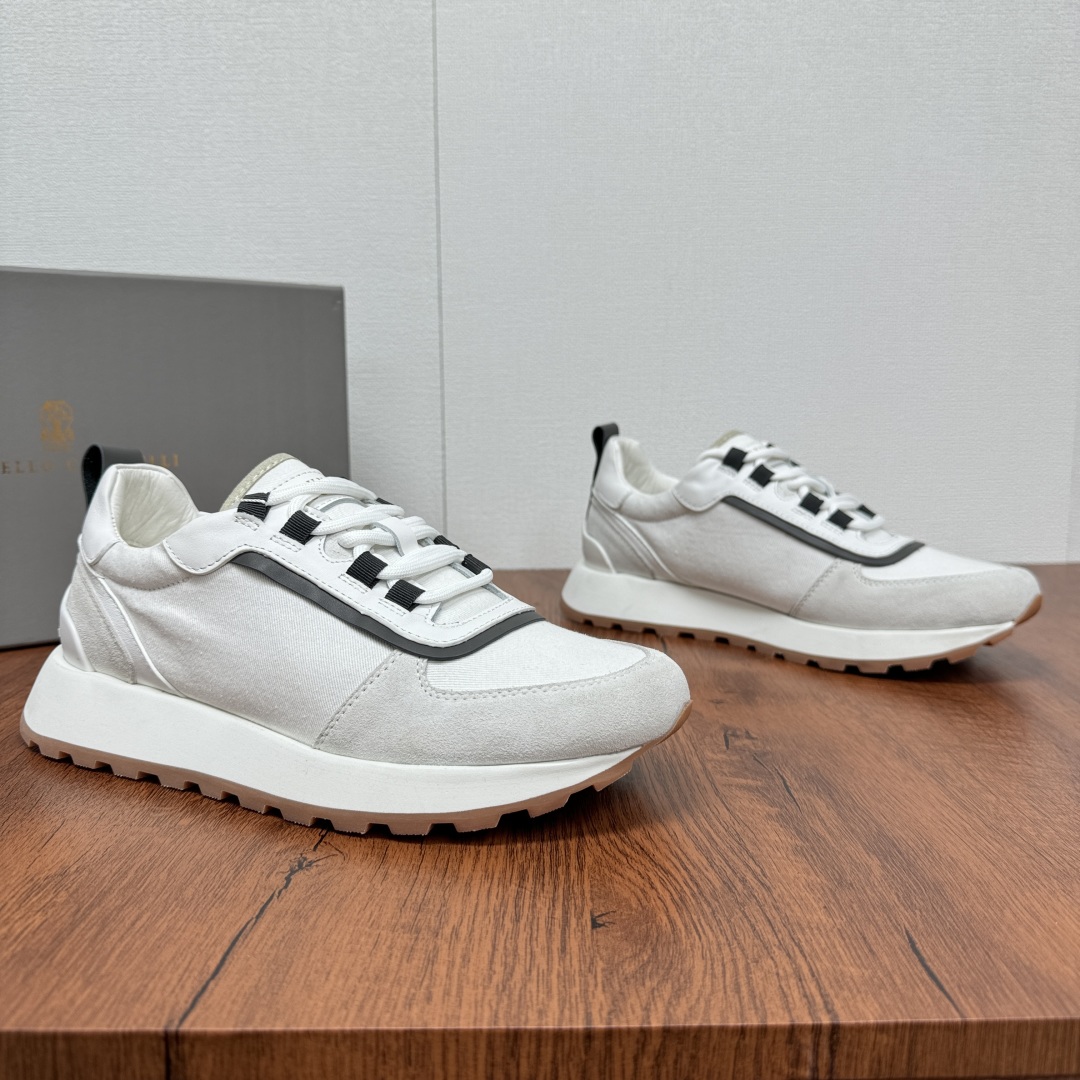 Precio de fábrica 350Brunello Cucinelli Nuevos zapatos de hombre de tabla deportiva con bloqueo de c
