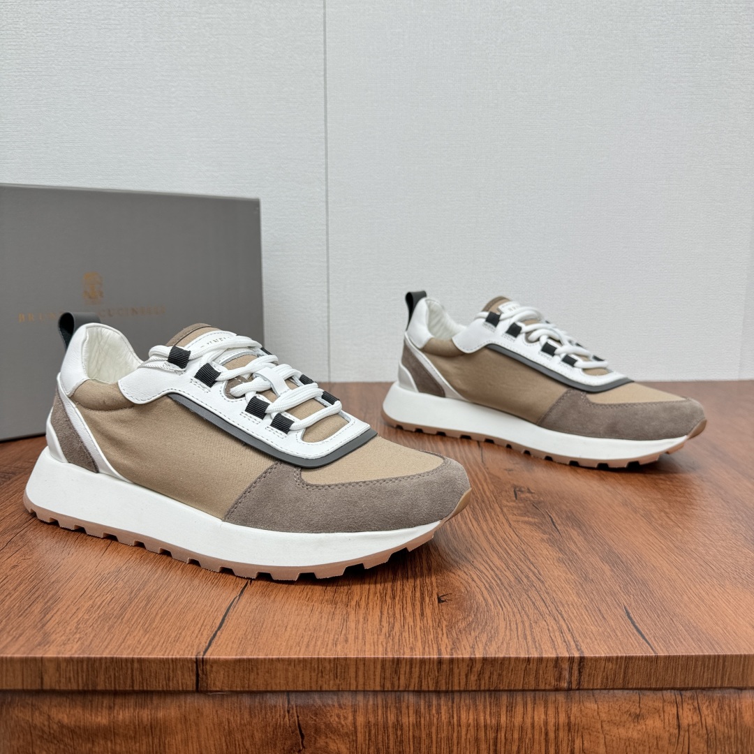 Precio de fábrica 350Brunello Cucinelli Nuevos zapatos de hombre de tabla deportiva con bloqueo de c