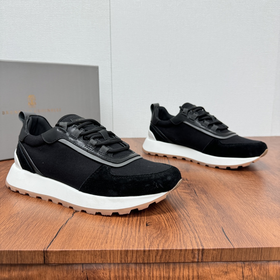 Precio de fábrica 350Brunello Cucinelli Nuevos zapatos de hombre de tabla deportiva con bloqueo de c