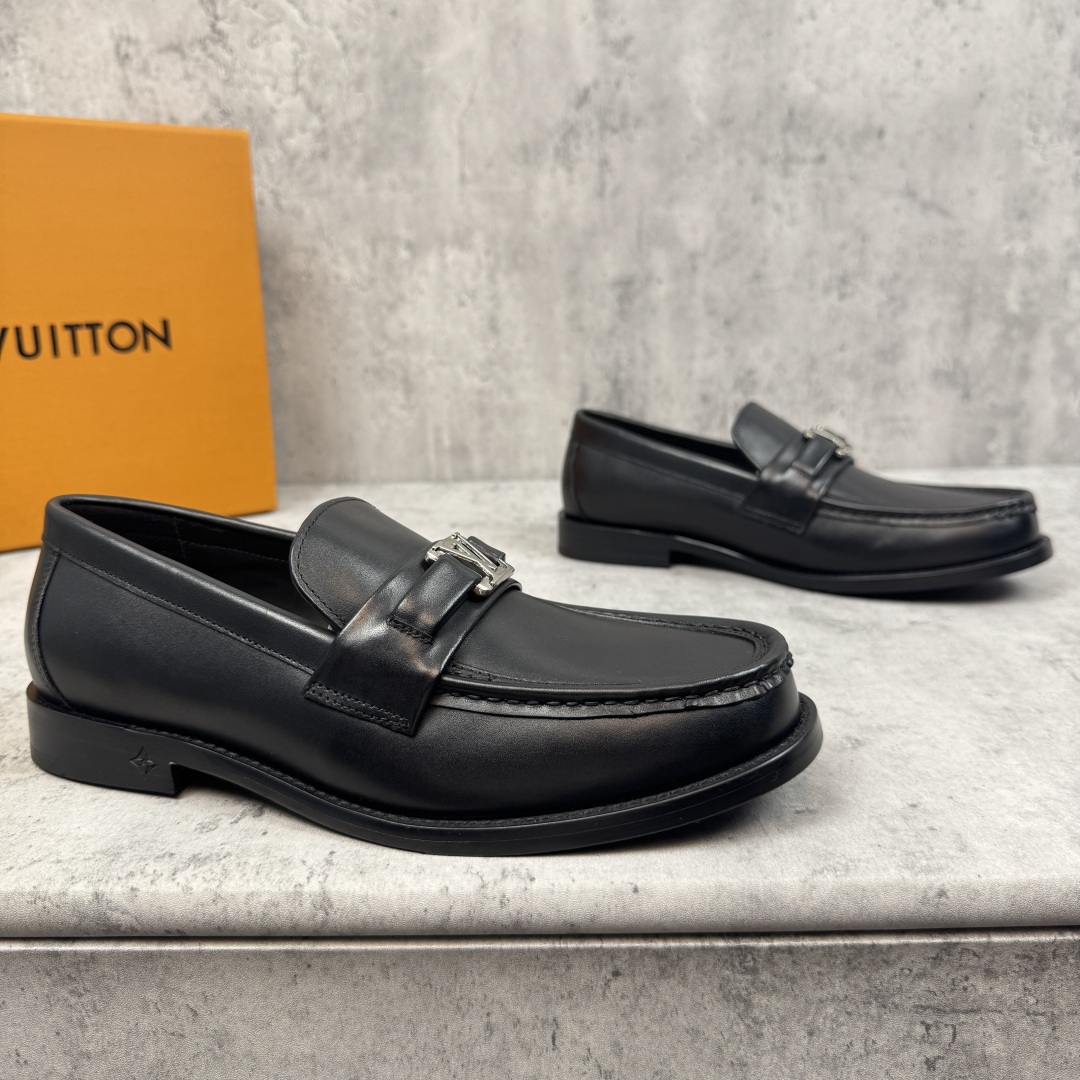 Louis Vuitton Major Loafers Zwart Leer Heren Schoenen