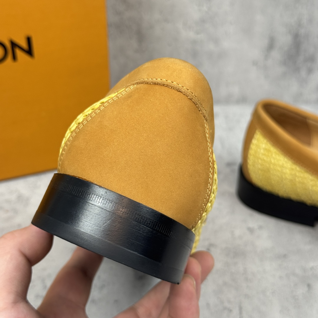 Louis Vuitton Woven Loafers: Yellow, Leather Trim, Metal Logo Accent, Comfort Fit 9 cmp i1758562895745 706 0 7