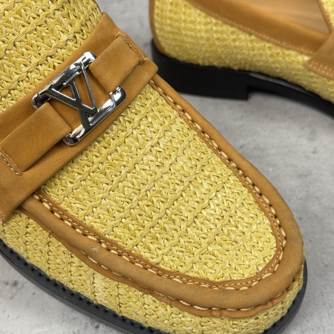 Louis Vuitton Woven Loafers: Yellow, Leather Trim, Metal Logo Accent, Comfort Fit 6 cmp i1758562895746 5665 0 4