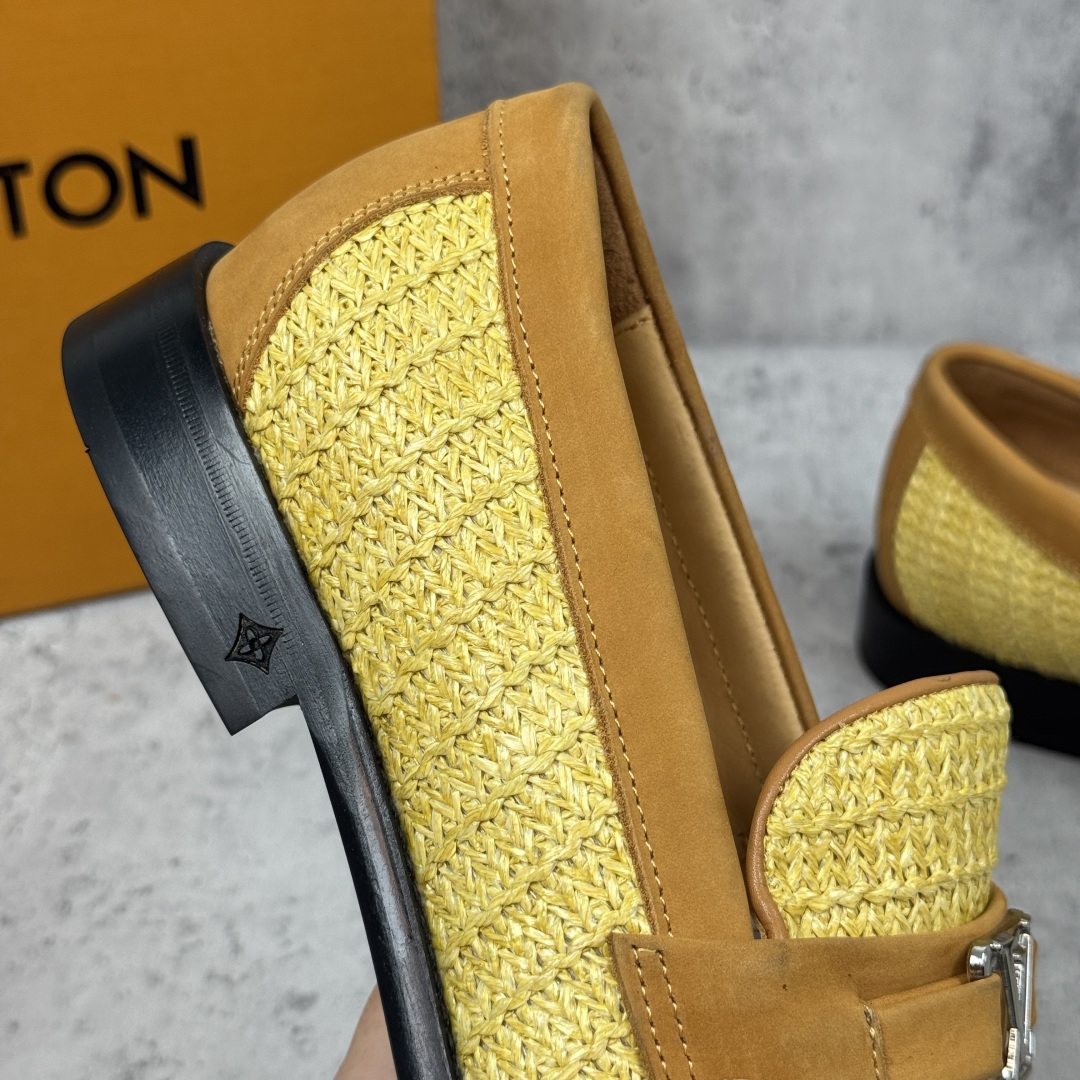Louis Vuitton Woven Loafers: Yellow, Leather Trim, Metal Logo Accent, Comfort Fit 7 cmp i1758562895746 5820 0 5