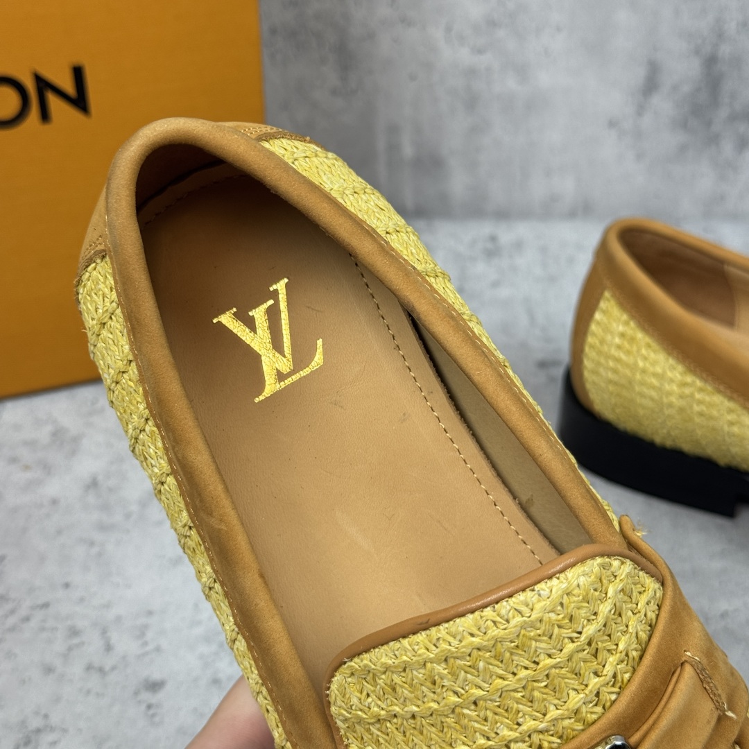Louis Vuitton Woven Loafers: Yellow, Leather Trim, Metal Logo Accent, Comfort Fit 8 cmp i1758562895749 5537 0 6