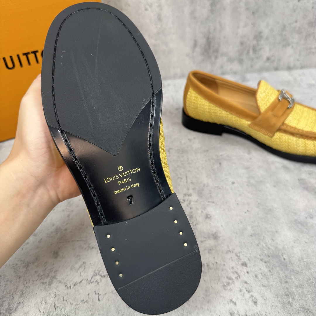Louis Vuitton Woven Loafers: Yellow, Leather Trim, Metal Logo Accent, Comfort Fit 10 cmp i1758562896940 8498 0 8