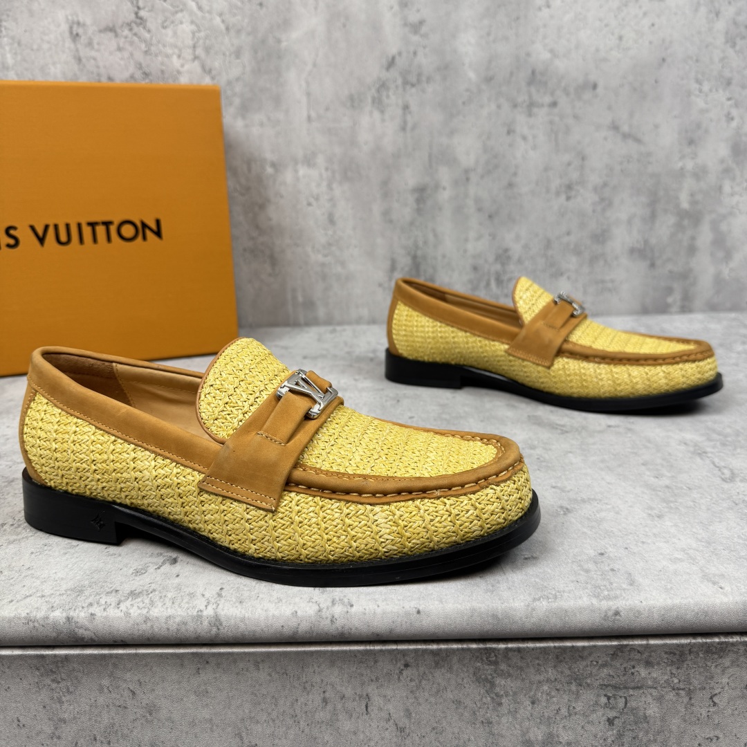 Louis Vuitton Woven Loafers: Yellow, Leather Trim, Metal Logo Accent, Comfort Fit 2 cmp i1758562896951 2908 0 0