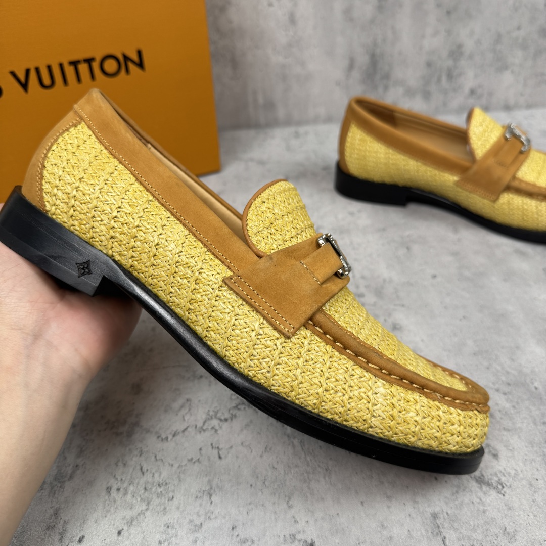 Louis Vuitton Woven Loafers: Yellow, Leather Trim, Metal Logo Accent, Comfort Fit 5 cmp i1758562896954 3918 0 3