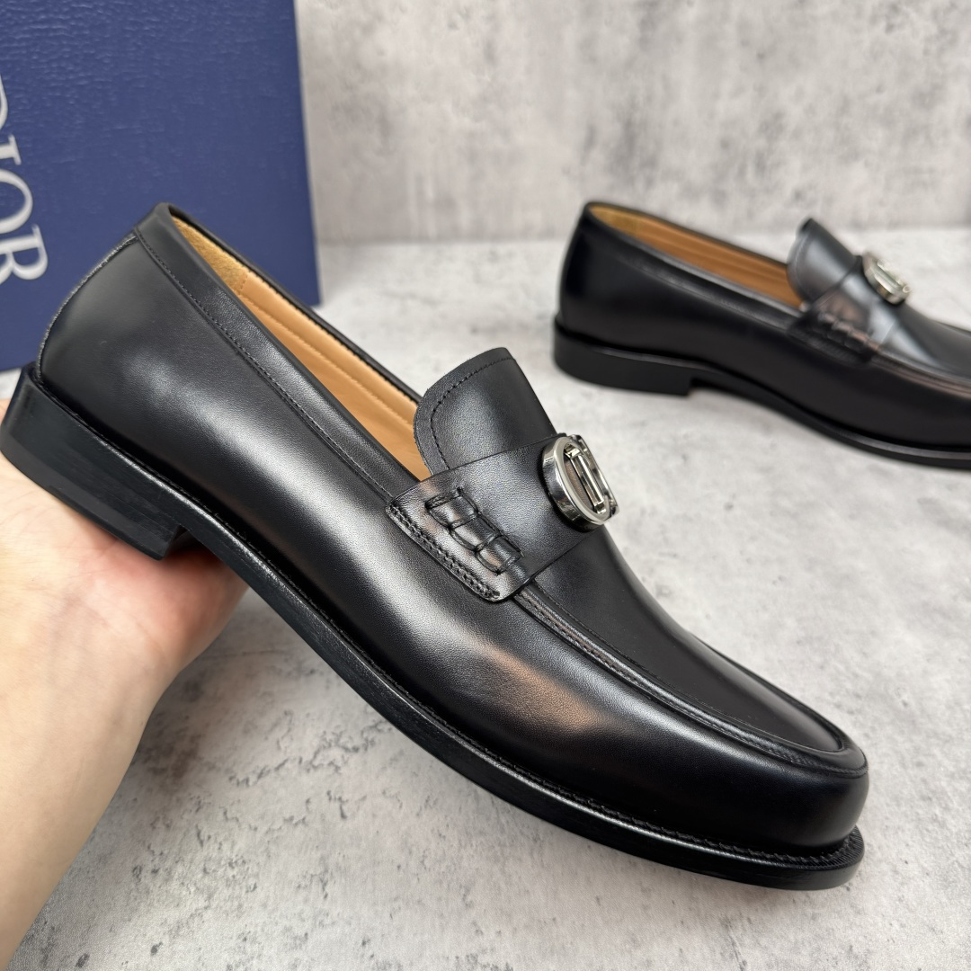 Dior Granville Men's Loafers with CD Icon Buckle in Black Leather 5 cmp i1758636454566 4503 0 3
