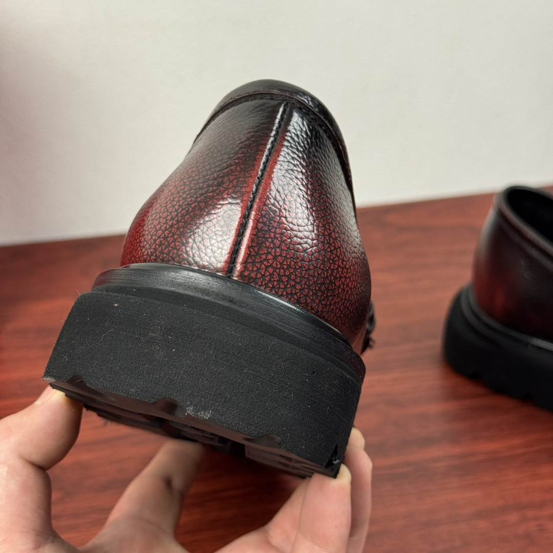 Ferragamo Style Black Leather Men's Shoes Men's Shoes Men's Shoes detail image 8 from source 783334