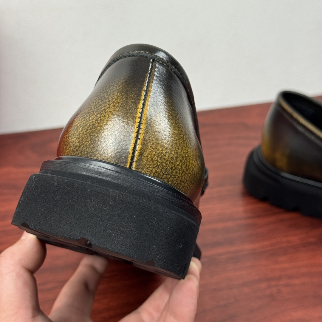 Ferragamo Style Black Leather Men's Shoes Men's Shoes Men's Shoes detail image 8 from source 783335