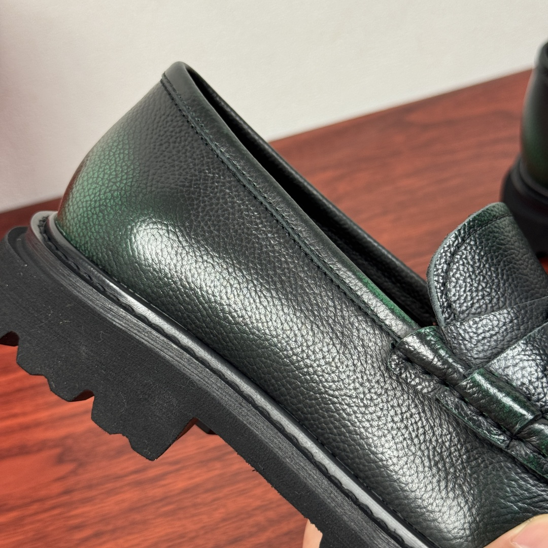 Ferragamo Style Black Leather Men's Shoes Men's Shoes Men's Shoes detail image 6 from source 783339