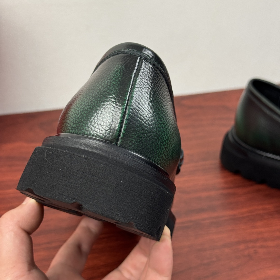 Ferragamo Style Black Leather Men's Shoes Men's Shoes Men's Shoes detail image 8 from source 783339