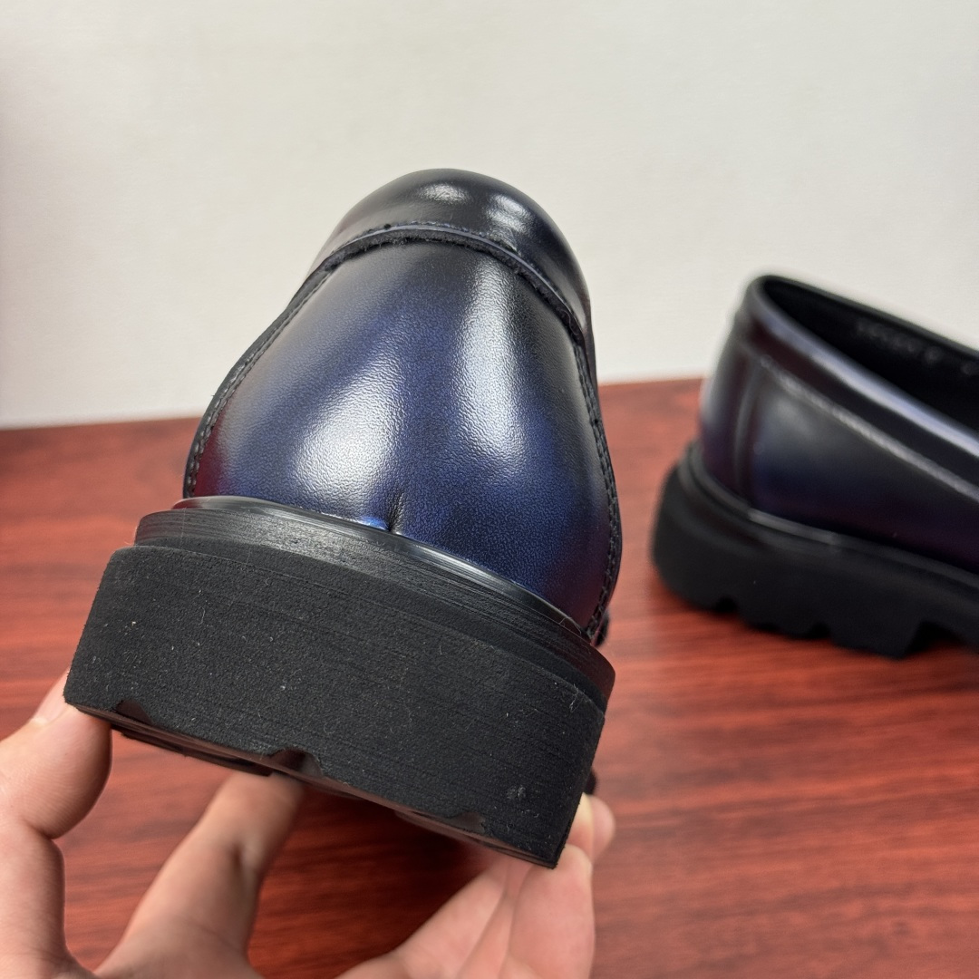 Ferragamo Style Black Leather Men's Shoes Men's Shoes Men's Shoes detail image 8 from source 783337