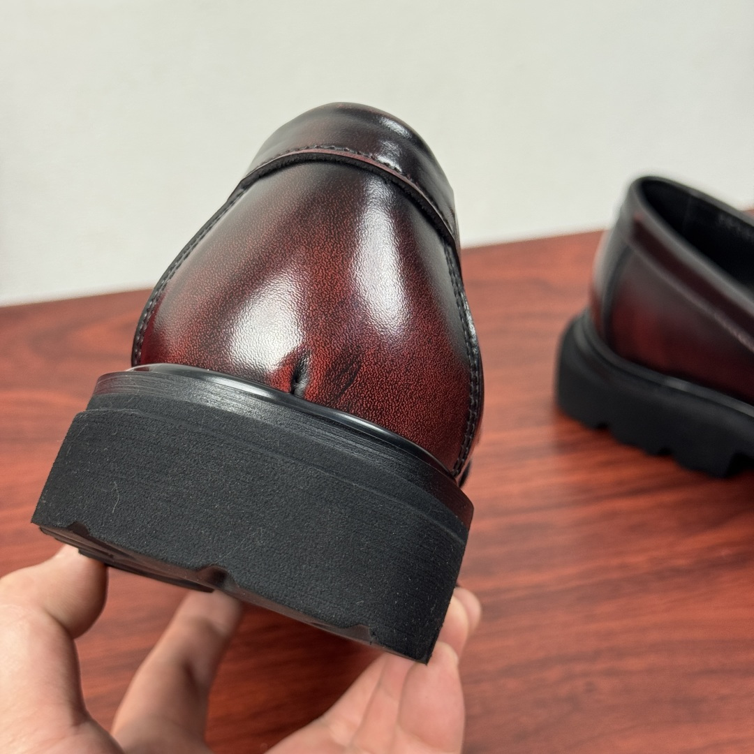 Ferragamo Style Black Leather Men's Shoes Men's Shoes Men's Shoes detail image 8 from source 783338