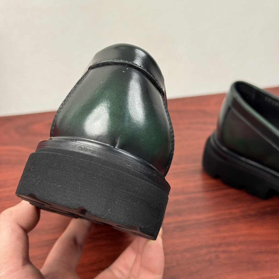 Ferragamo Style Black Leather Men's Shoes Men's Shoes Men's Shoes detail image 8 from source 783336