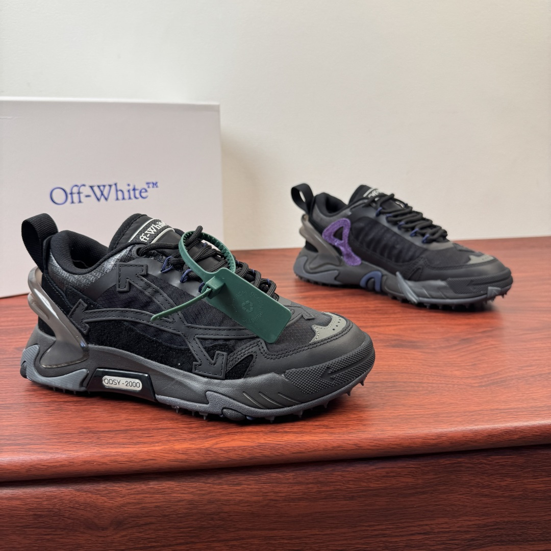 NO:832550,Batch Off-White ODSY-couple style sneakers shipped in multiple colors!  Retro-futuristic design, multi-material spliced ​​upper, 'ODSY-' logo on the side of the shoe, transparent TPU on the heel, full of layering, and eye-catching details. The outsole is made of EVA and rubber, which is cushioning and comfortable. It is OK for daily wear or walking for a long time! Street fashion style, great style when paired with loose clothing, a must-have item for fashion and personality!  Comes with original box and dust bag!  Size 36-37-38-39-40-41-42-43-44-45-46-47 leather shoe size item number OFFW1000 black, off white, sneakers19860909批 Off-White ODSY-情侣款运动鞋多色出货！ 复古未来感设计,多材质拼接鞋面,鞋侧'ODSY-'标识,后跟透明TPU,层次感满满,细节超吸睛.大底EVA和橡胶材质,缓震舒适,日常穿搭或长时间行走都很OK!街头潮流风,搭配宽松服饰超有范,时尚个性必备单品！配原盒包装防尘袋！ 尺码36-37-38-39-40-41-42-43-44-45-46-47皮鞋尺码 货号OFFW1000 黑色,,off white,sneakers,Men's shoes