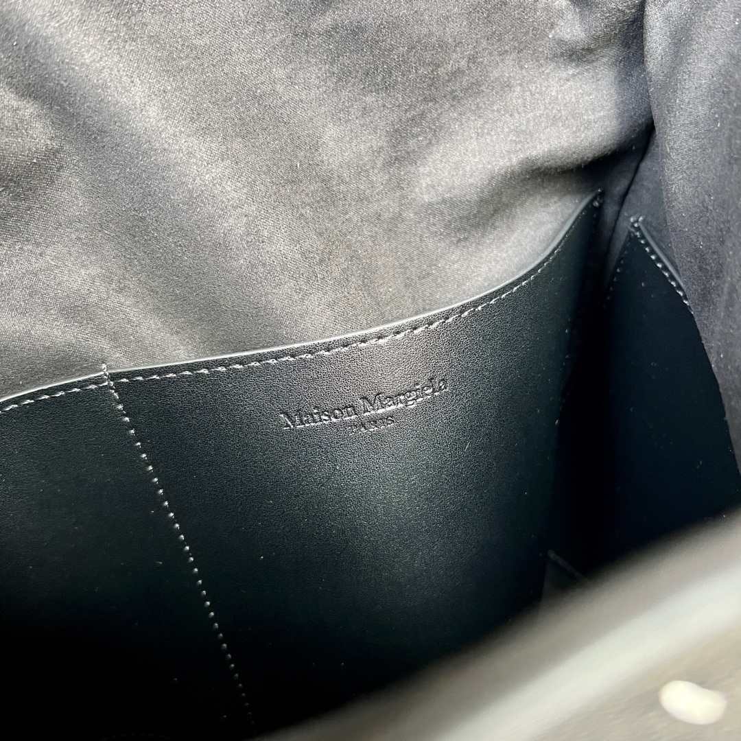 Maison Margiela Dress Age Tote Bag, Black Leather, Convertible Design 10 cmp i1735496833205 837 0 8