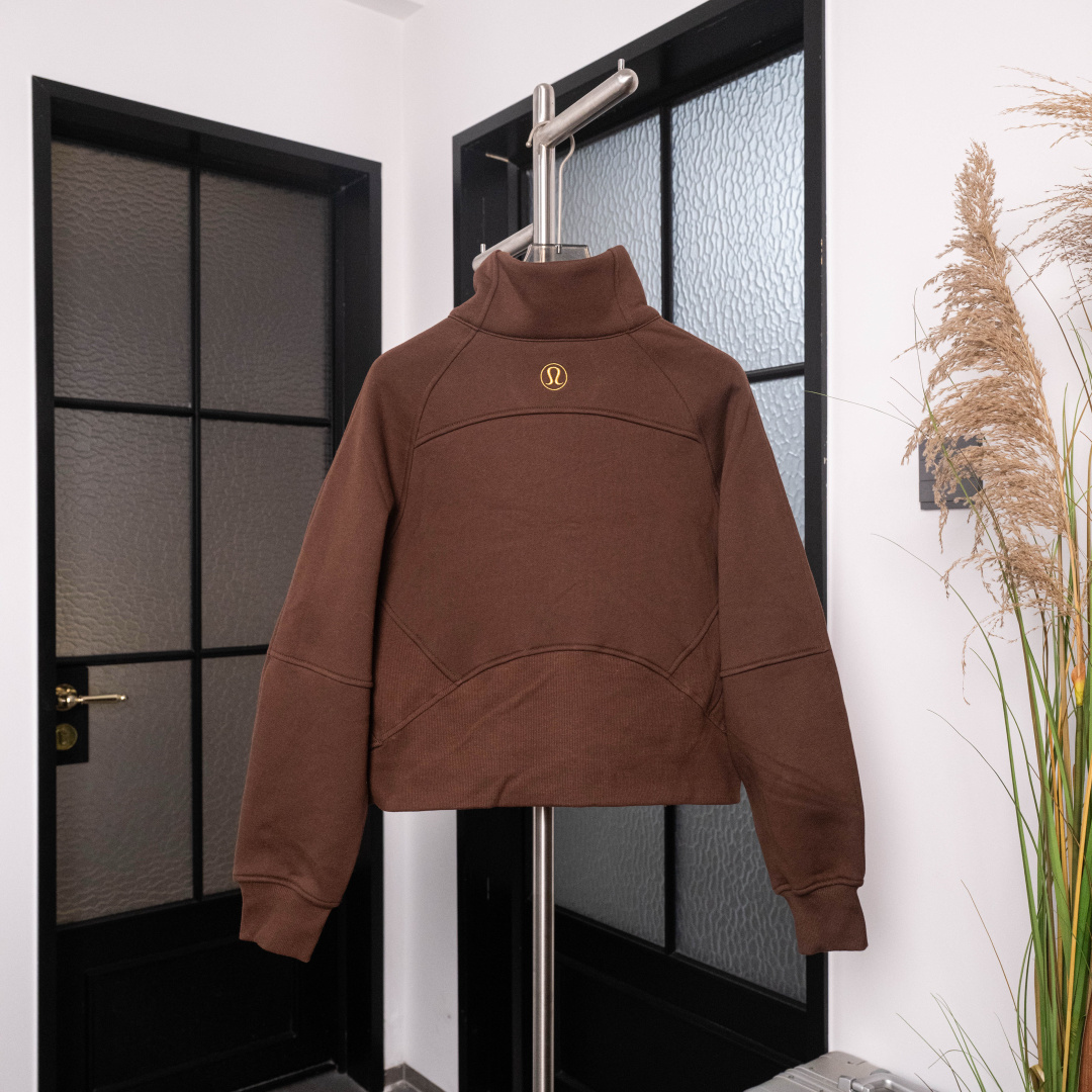 AScuba立领宽松卫衣产品配色:蒸馏咖啡、薰衣草、阴影蓝、骨百色、丝绒粉、板栗粽码数XS/S，M/L，