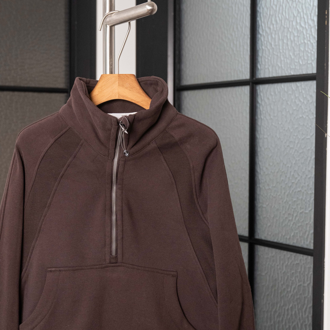 AScuba立领宽松卫衣产品配色:蒸馏咖啡、薰衣草、阴影蓝、骨百色、丝绒粉、板栗粽码数XS/S，M/L，