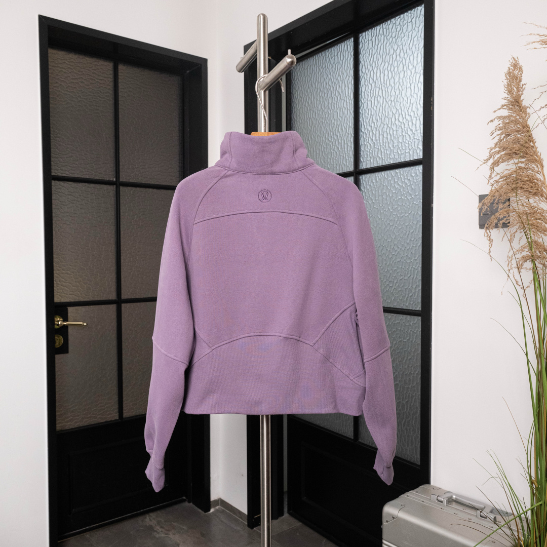 AScuba立领宽松卫衣产品配色:蒸馏咖啡、薰衣草、阴影蓝、骨百色、丝绒粉、板栗粽码数XS/S，M/L，