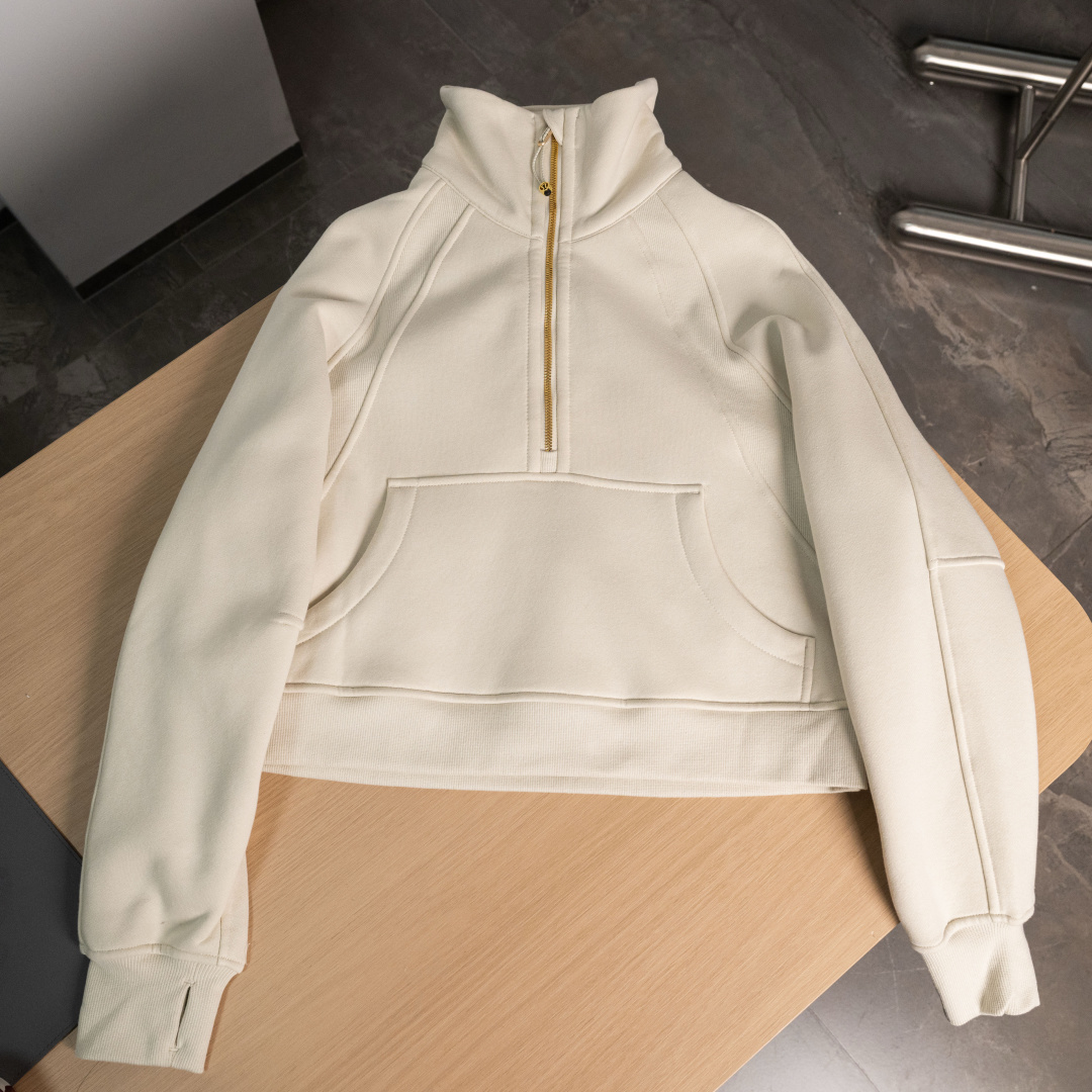 AScuba立领宽松卫衣产品配色:蒸馏咖啡、薰衣草、阴影蓝、骨百色、丝绒粉、板栗粽码数XS/S，M/L，