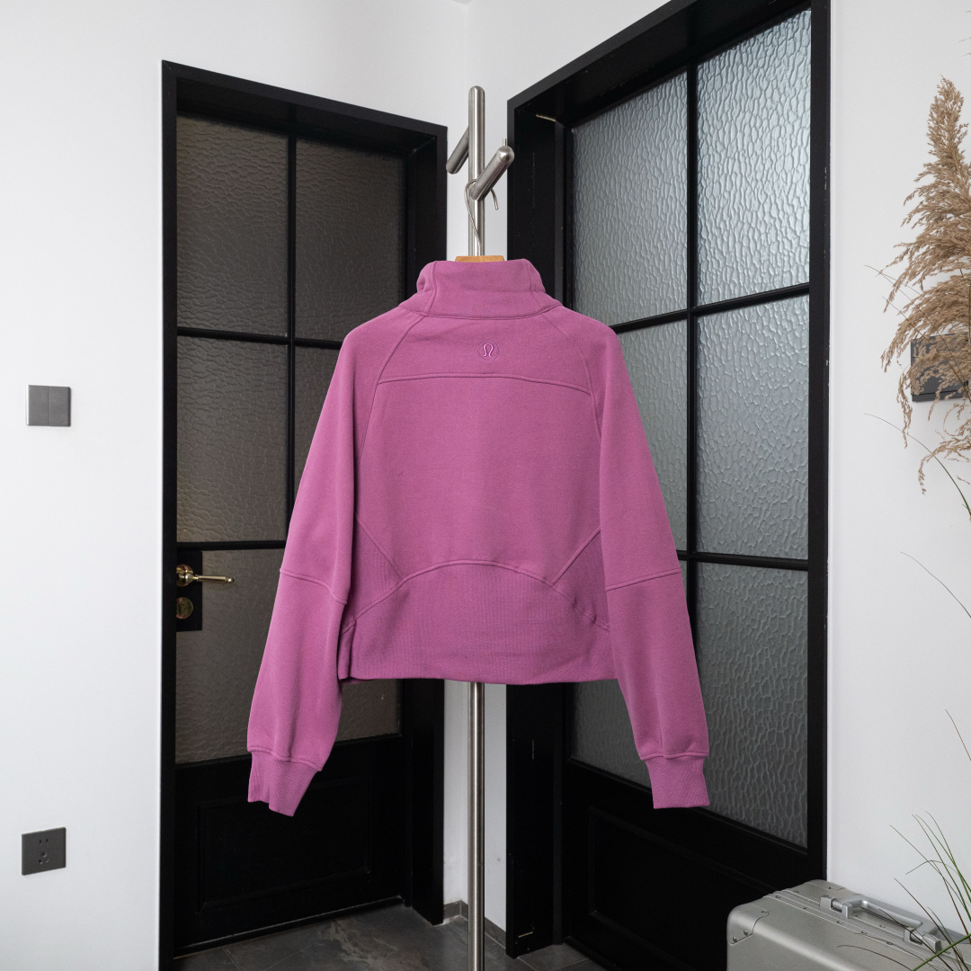 AScuba立领宽松卫衣产品配色:蒸馏咖啡、薰衣草、阴影蓝、骨百色、丝绒粉、板栗粽码数XS/S，M/L，