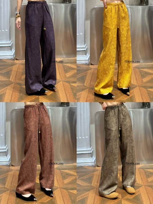 Jacquard Straight-Leg Pants with Vintage Filter, Loose Fit, Four Colors 22 Jacquard Straight-Leg Pants with Vintage Filter, Loose Fit, Four Colors